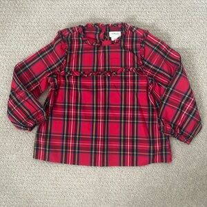 J. Crew Factory Crewcuts Red Plaid Shirt (size 4-5)